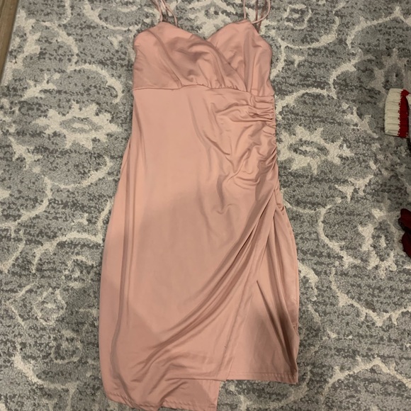 COPY - pink, champagne, rose colour dress barely worn - Picture 1 of 2